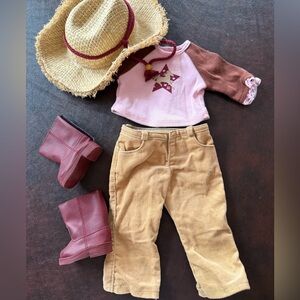 American Girl Doll Today Cowgirl Outfit with Hat and Boots